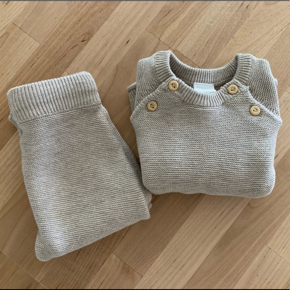 NWOT H&M Organic Cotton Knit Set 3M